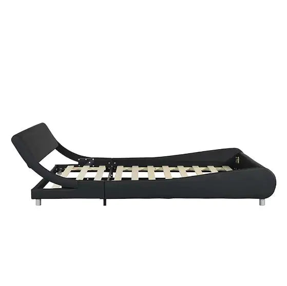 Faux Leather Upholstered Platform Bed Frame With LED Lighting With Remote Control And APP