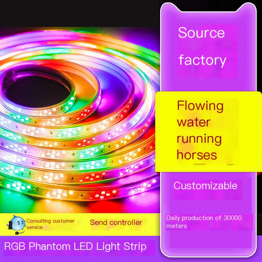 Colorful LED Ambient Light Strip with Bluetooth and App