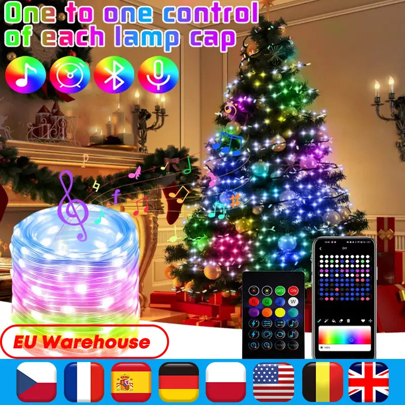 RGB IC LED Fairy String Lights with Smart APP Control
