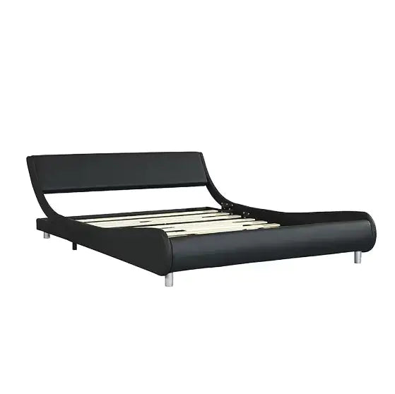 Faux Leather Upholstered Platform Bed Frame With LED Lighting With Remote Control And APP