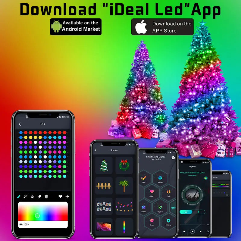 RGB IC LED Fairy String Lights with Smart APP Control